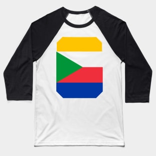 Comoros Flag Baseball T-Shirt